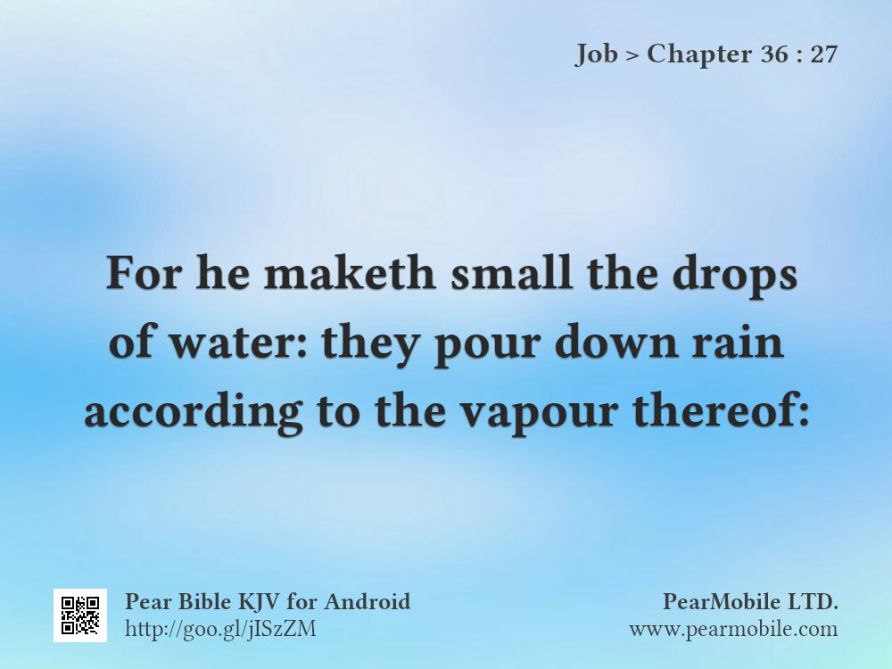 Job, Chapter 36:27